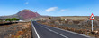 Empty road Lanzarote, Canary islands Empty road Lanzarote, Canary islands