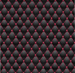 Chesterfield - tissu capitonné noir et rose