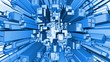 City Office Buildings Aerial Sphere 3D