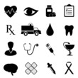 Health and medical icon set