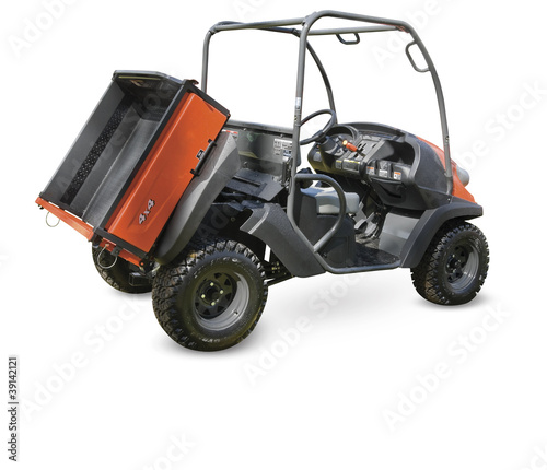 Photo: All terrain vehicle on a white. Clipping path included. All terrain vehicle on a white. Clipping path included.