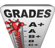 Grades on Thermometer Rising Past A+ Perfect Score