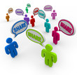 Share Speech Bubbles People Giving Sharing Comments Share Speech Bubbles People Giving Sharing Comments