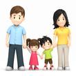 3d render of a happy family