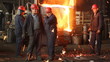 Men at work in the foundry