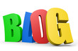 Colorful 3D word BLOG.