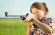 Girl with air rifle