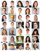 Photo: Portrait of smiling men and women and children Portrait of smiling men and women and children