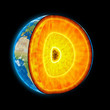 Illustration: Earth cut-away Earth cut-away