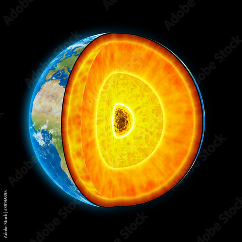 Illustration: Earth cut-away Earth cut-away