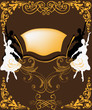 ballet dancers and gold frame ballet dancers and gold frame