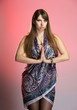 The beautiful girl in the Indian scarf