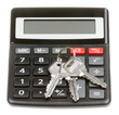 calculator with a key isolated