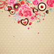 Valentine`s Day vintage lace card