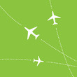 Vector: Airplane routes Airplane routes