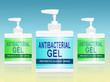 Antibacterial gel dispenser.