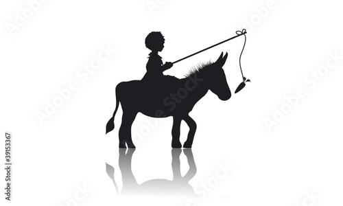 Vector: Junge und Esel Junge und Esel