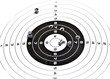 paper rifle target with bullet holes