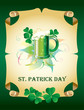 Patrick card with beer and clover