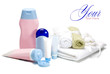 bottles of cosmetics