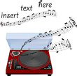 Musical turntable card