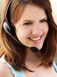 Smiling call center operator