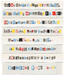 Different colors vector letters from newspaper Different colors vector letters from newspaper