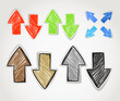 Hand-drawn arrow symbols collection
