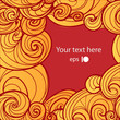 Yellow clouds on red background. Ready for you text