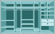 Wardrobe room. Furniture.