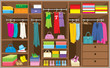 Wardrobe room. Furniture.