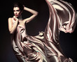 attractive woman in beautiful fabric