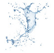 blue water splash isolated