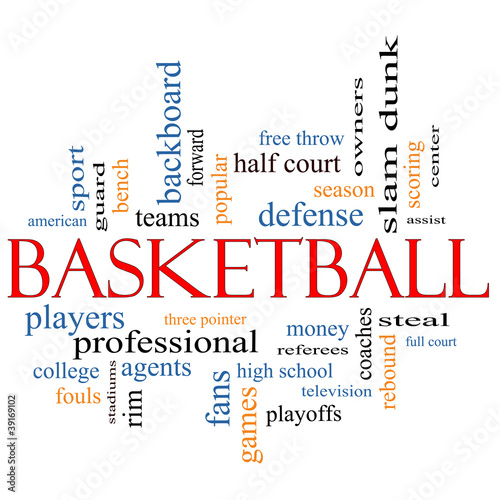 Illustration: Basketball Word Cloud Concept Basketball Word Cloud Concept