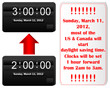 Daylight saving time begins.
