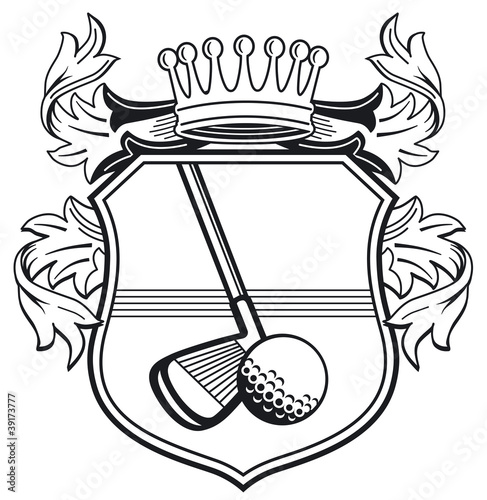 Vektor: Golfclub Wappen Golfclub Wappen