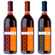 Wine Bottles Set with Vintage Labels
