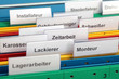 Eine bunte Karteisammlung verschiedener Berufe