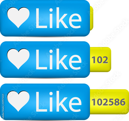 Vector: Like Button Like Button