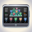 Gps with colorful map pointers