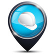 Symbole glossy vectoriel chantier / travaux
