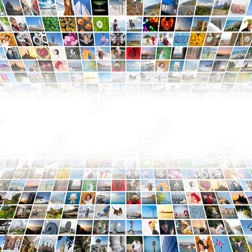 Foto: Abstract multimedia background made by different images. Abstract multimedia background made by different images.