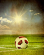 Soccer concept in grunge style