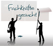 Werbebanner mit Personen - Fachkraft gesucht