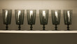 Foto: six empty glasses six empty glasses