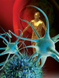 neuron and a human figure