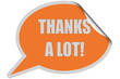 SP-Sticker orange curl oben THANKS A LOT!