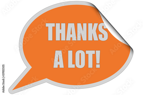 Illustration: SP-Sticker orange curl oben THANKS A LOT! SP-Sticker orange curl oben THANKS A LOT!