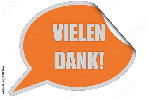 Illustration: SP-Sticker orange curl oben VIELEN DANK! SP-Sticker orange curl oben VIELEN DANK!