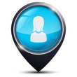 Symbole glossy vectoriel profil femme